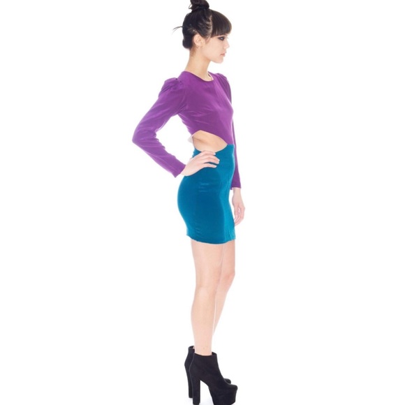 NAVEN Long Sleeve Cutout Dress - Picture 2 of 7